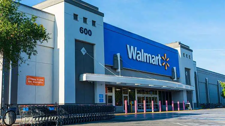 A Walmart storefront during the daytime